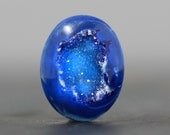 Tiny Blue Druzy Oval - 19mm (5798)