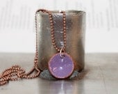 Penny Candy - Upcycled Enameled Penny Necklace - GRAPE