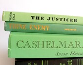 CLOSING SALE Reduced 50% Vintage Book Bundle. Jade Celery Green