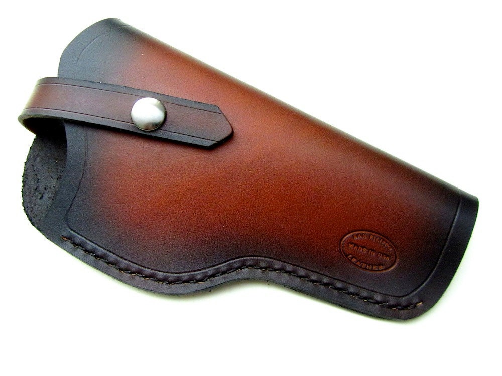 Leather Gun Holster Can Be Personalized Brown Sunburst