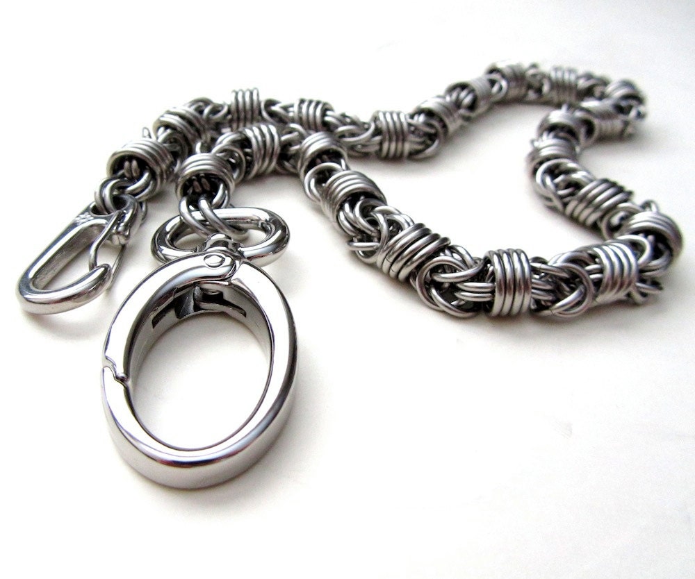 Wallet Chain Orbit Chain with Oval Clip Stainless Steel