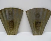 Pair of Vintage antique Light Sconce Art Deco Electrical Wall Sconces lamp Fixture Metal