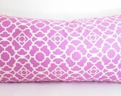 Lavender Pillow, Long purple pillow, long pillow for bed or sofa, Light Purple Cushion, Purple Lumbar Pillow, 14x28 Inch