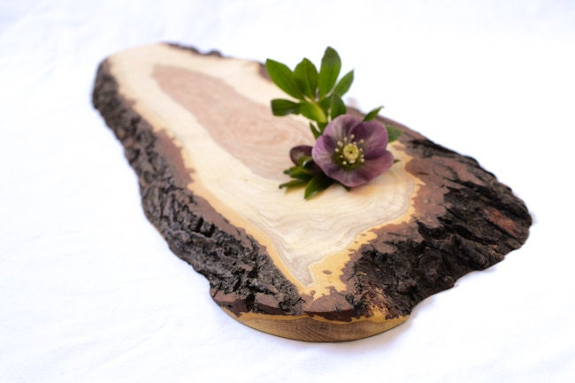 Long Rustic Cheese Board, Natural Edge Salvaged Wood 852, Ready to Ship