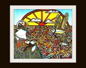Family of Puffins -  print