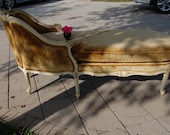 Vintage Chaise Lounge Six Foot Long Mid Century Hollywood Regency Style at Retro Daisy Girl