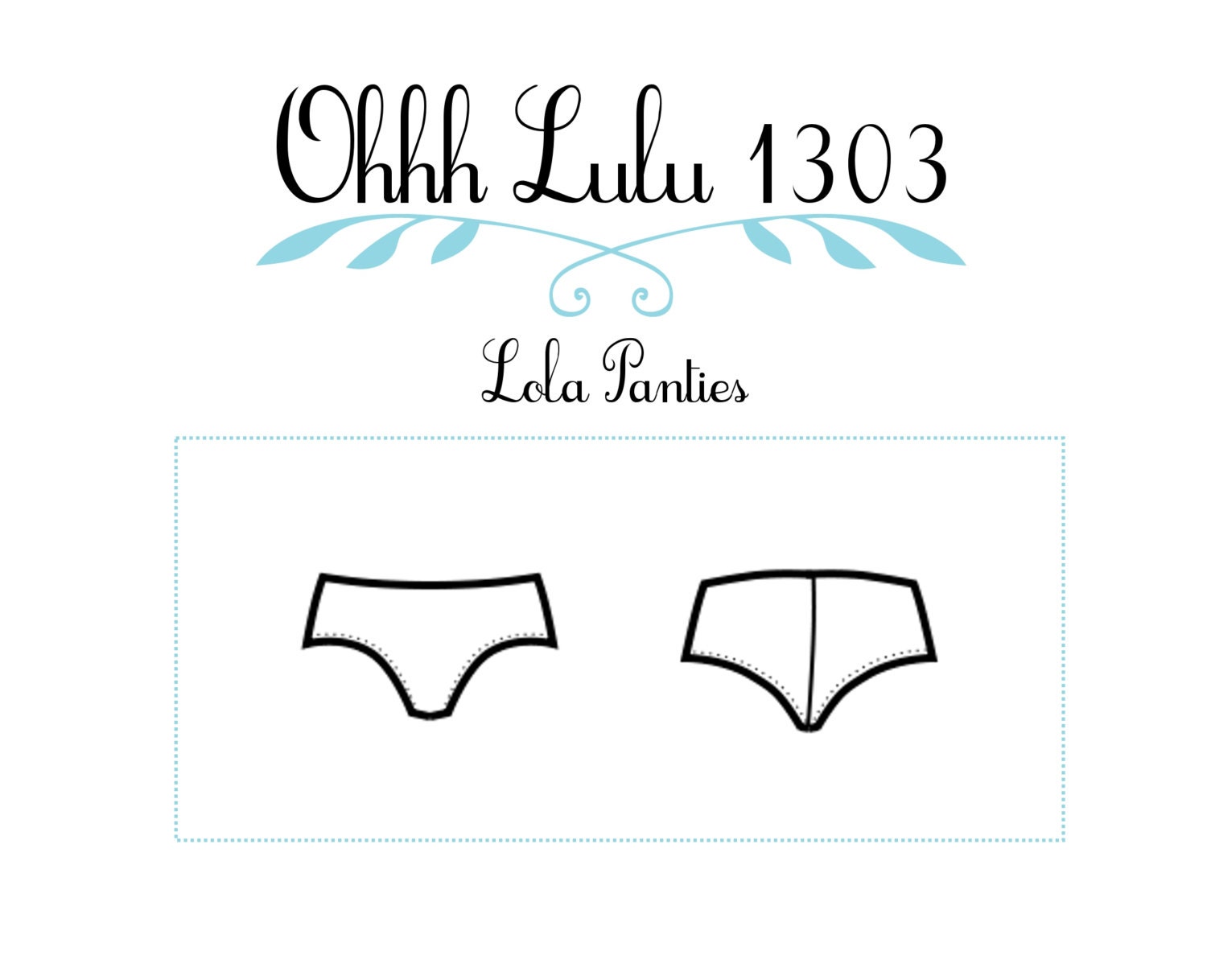 Panties Sewing Pattern Ohhh Lulu 1303 Lola Brazilian Panties