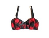 Red & Black Buffalo Plaid 'Lumberjack' Bra Handmade to Order