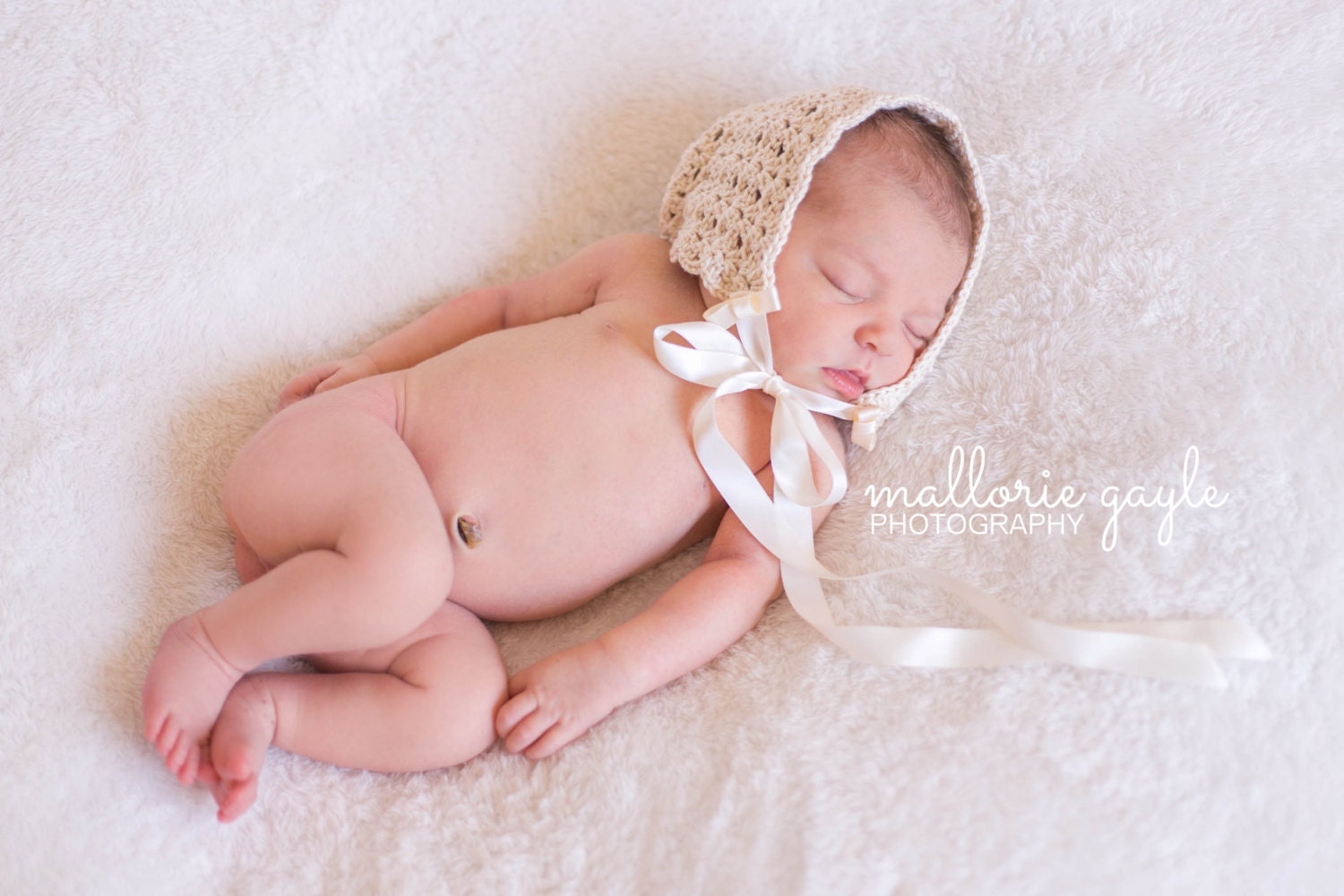 baby girl bonnet - Crochet Lacy Baby hat