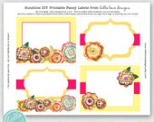 Sunshine Printable Party Buffet Labels - fancy labels - by hello love designs