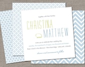 DIY Printable - Modern Typography Wedding Invitation and Reply Card Set