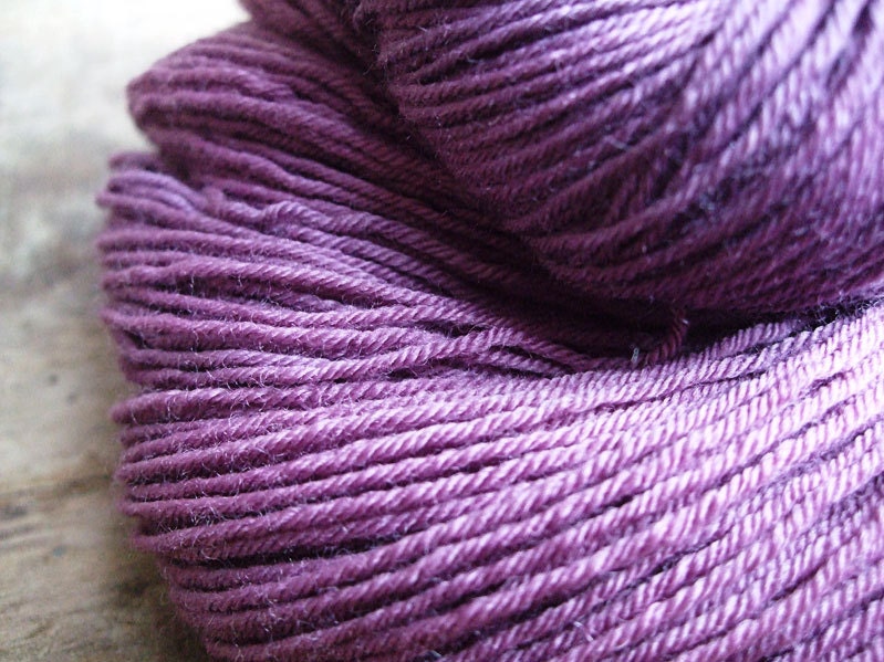 Bounce - Plum - Handdyed sock weight yarn organic merino