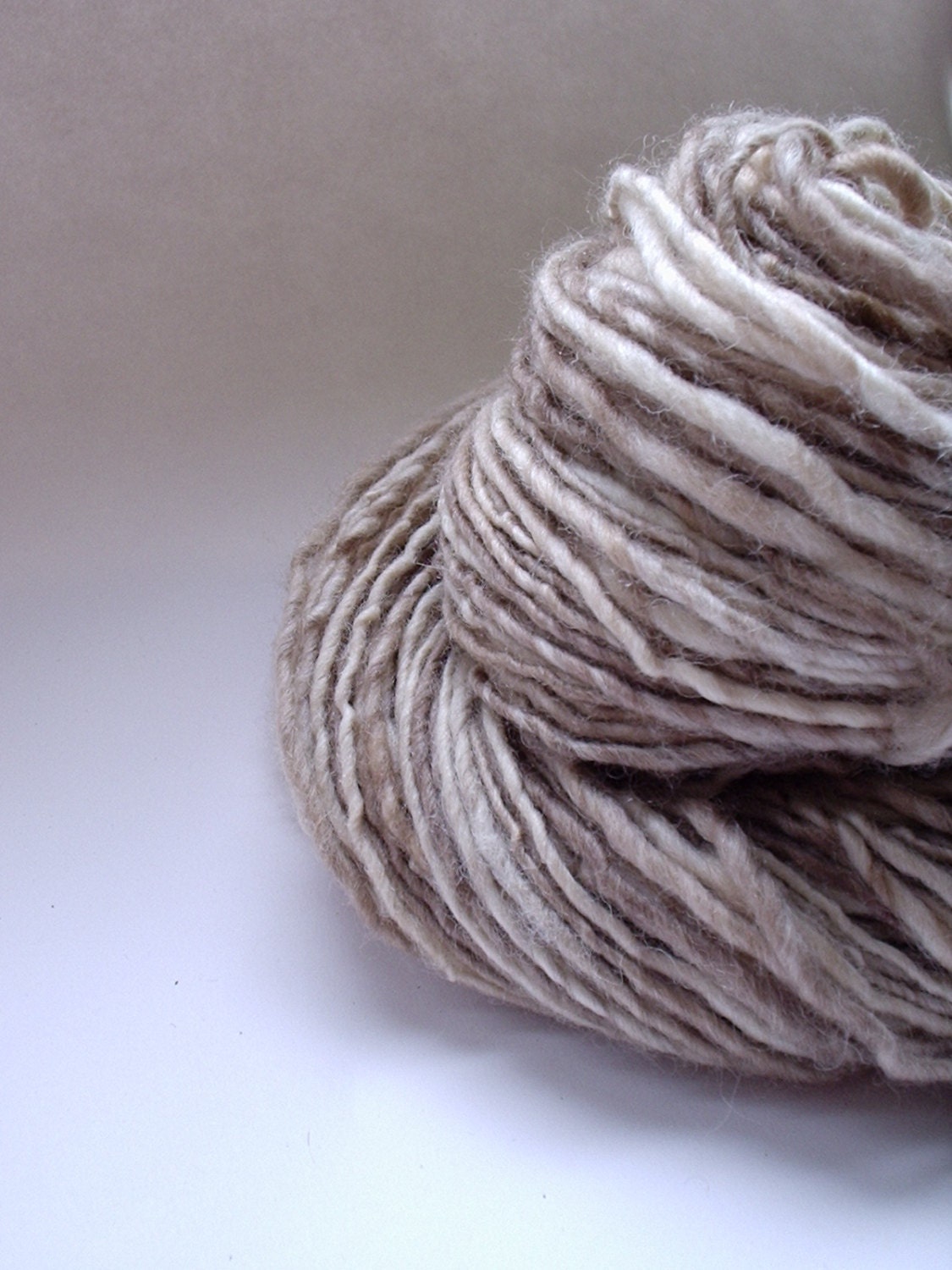 Handspun Yarn - Singles Yarn - Willow Bark - 3 oz skein