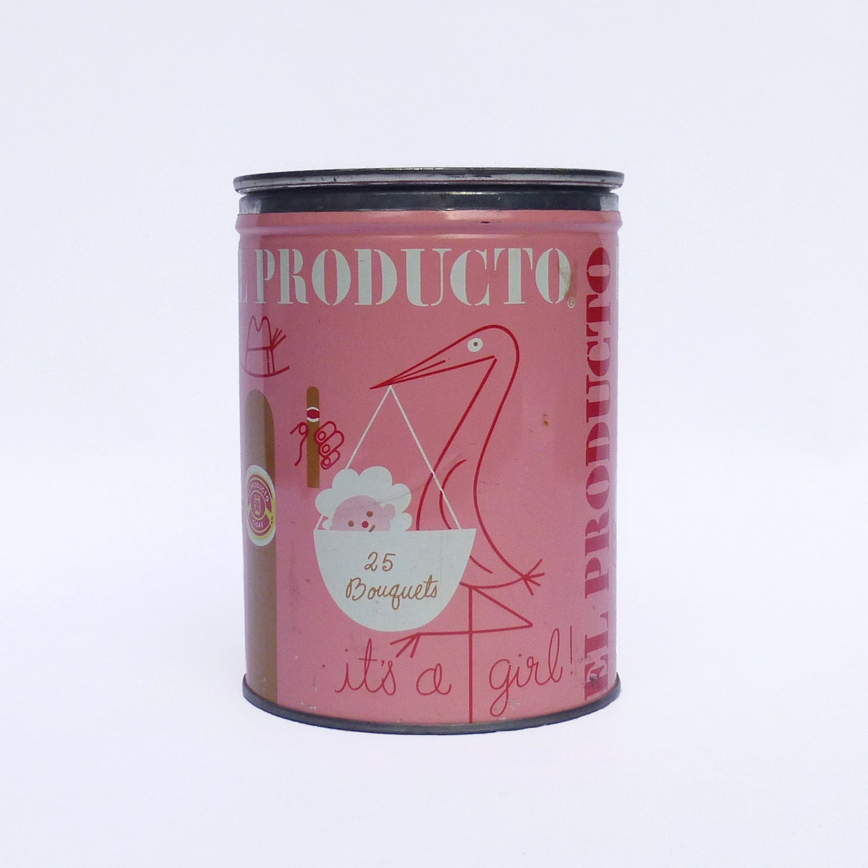 It's a Girl - El Producto Cigar Tin - Paul Rand Design