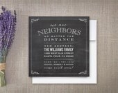 Vintage Chalkboard Moving Announcements