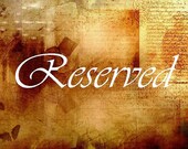 RESERVED for Samantha