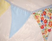 Summer Sunshine Floral and Polka Dot Bunting