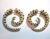 Wooden spirals fake gauges with stunning design champagne and black design