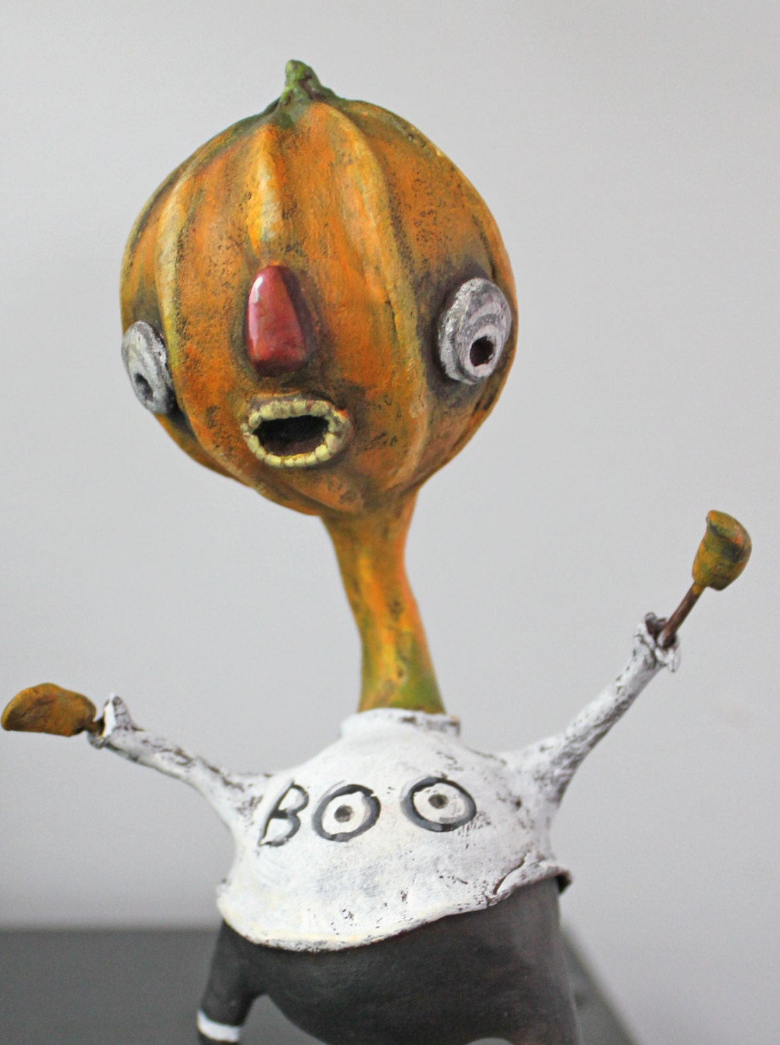 OOAK Original Halloween Doll A Folk Art Boo to You  Primitive Style with a lot of Heart