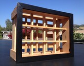 Eco friendly Black Framed Wine Rack Wine Bottle Organizer  100% cedar