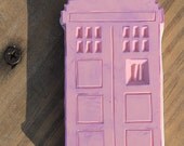 TARDIS Rubber Stamp Handcrafted handmade Doctor Who inspired Geekery Card Making Vintage Police Box Bigger Inside Smaller on the Outside