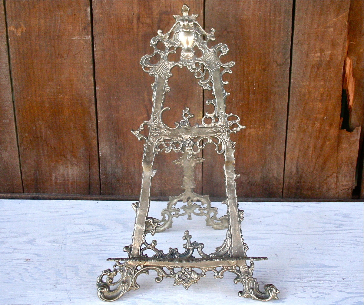 Stunning HUGE Vintage Gold Easel