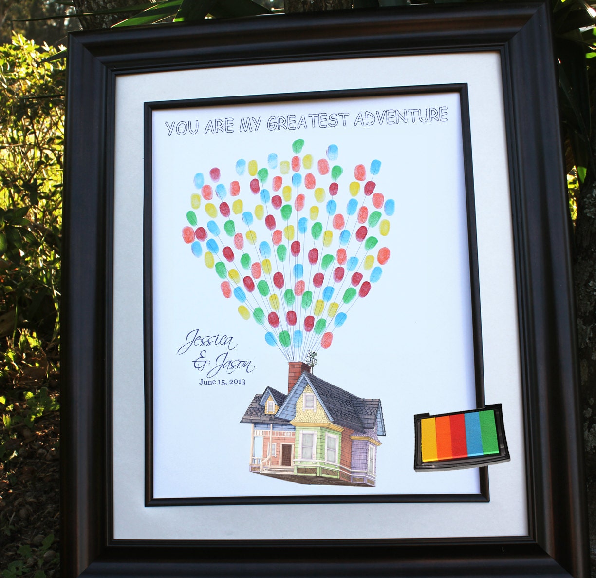Movie Up Wedding Guest Book Personalized Wedding Gift Wedding Guest Book Alternative House with balloons Movie UP Disney UP Wedding Keepsake