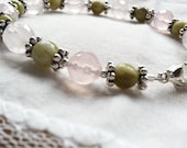 Connemara Marble Bracelet with Sterling Shamrock
