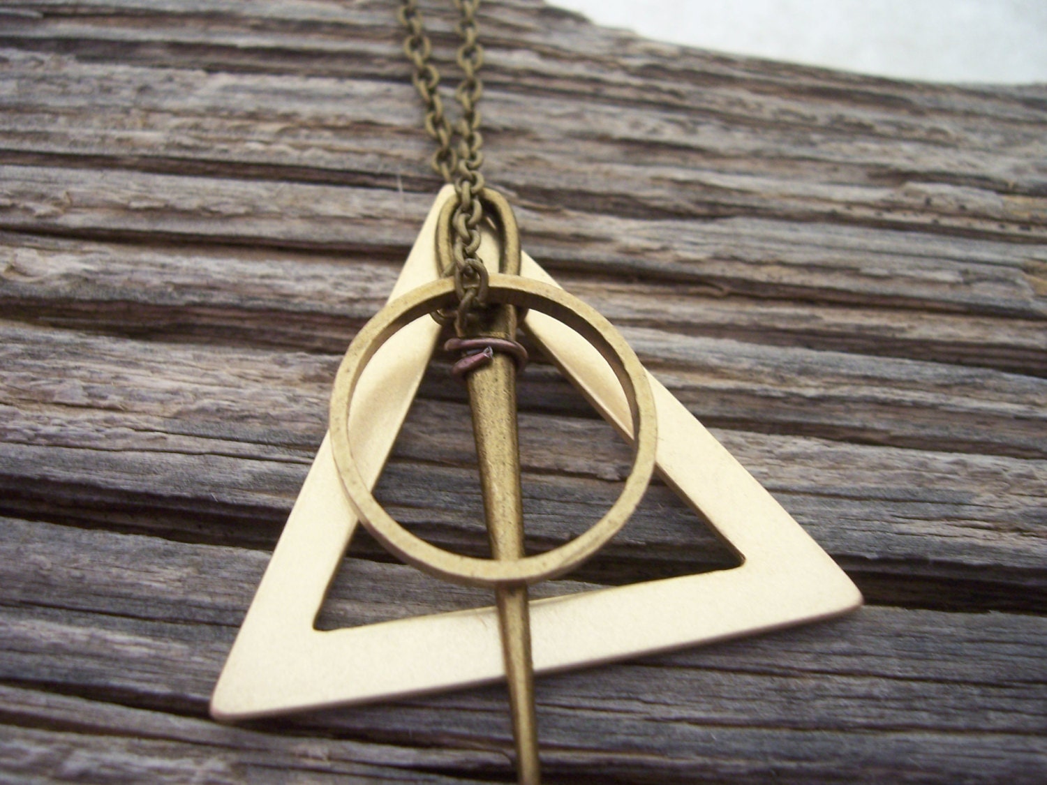 Deathly hallows necklace  symbol -  My Original Design - Harry Potter