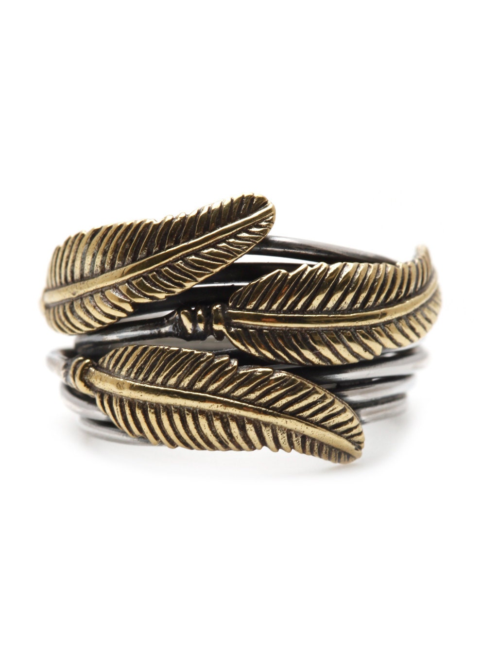 Carpe Diem 925 Sterling Silver Brass Feather Ring Rings Wedding Engagement Band Jewelry Jewellery CDR-204