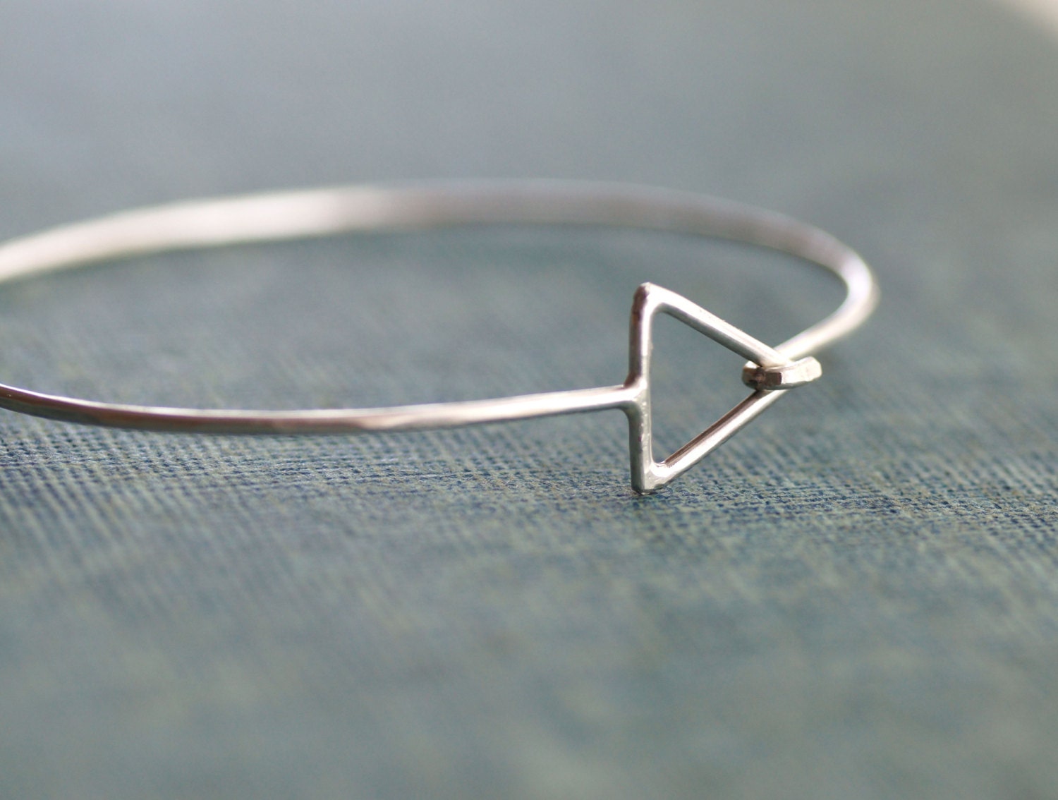 Triangle Sterling Silver Bangle