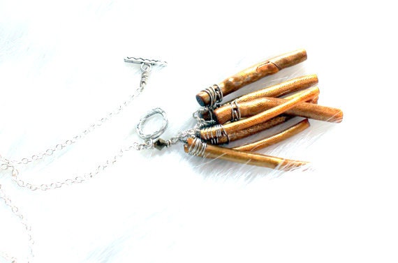 gold coral cluster necklace. wire wrapped pendant gold coral sticks seashells handmade necklace uniquenecks jewelry