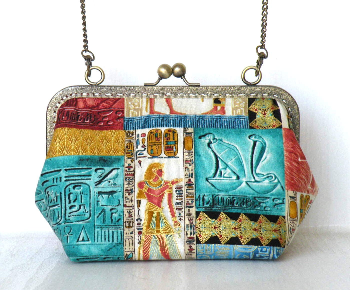 Egyptian,horus, pharaoh print ,shoulder bag,purse,hand bag,clutch