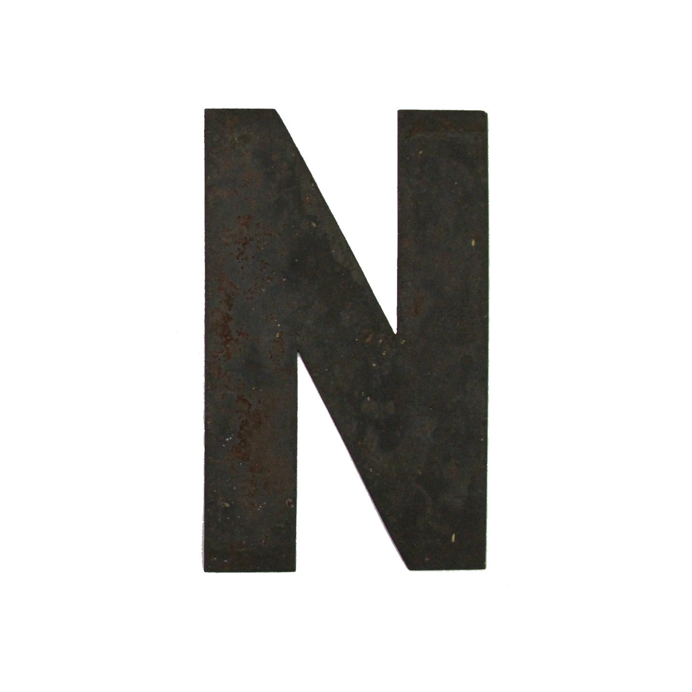 antique metal theatre marquee letter - N