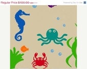 SALE 10% OFF Wall Decal - Sea Vinyl Wall Decal - Fish Octopus Seahorse Bubbles Crab Decals - EXTRA Large Childrens Vinyl Wall Art