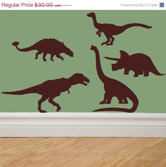 SALE 10% OFF Wall Decal DINOSAURS Vinyl Wall Art Sale 30 Buckaroos