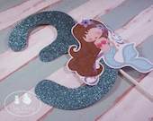 Blue Lagoon...Customized Mermaid Party Cake Topper Il_170x135