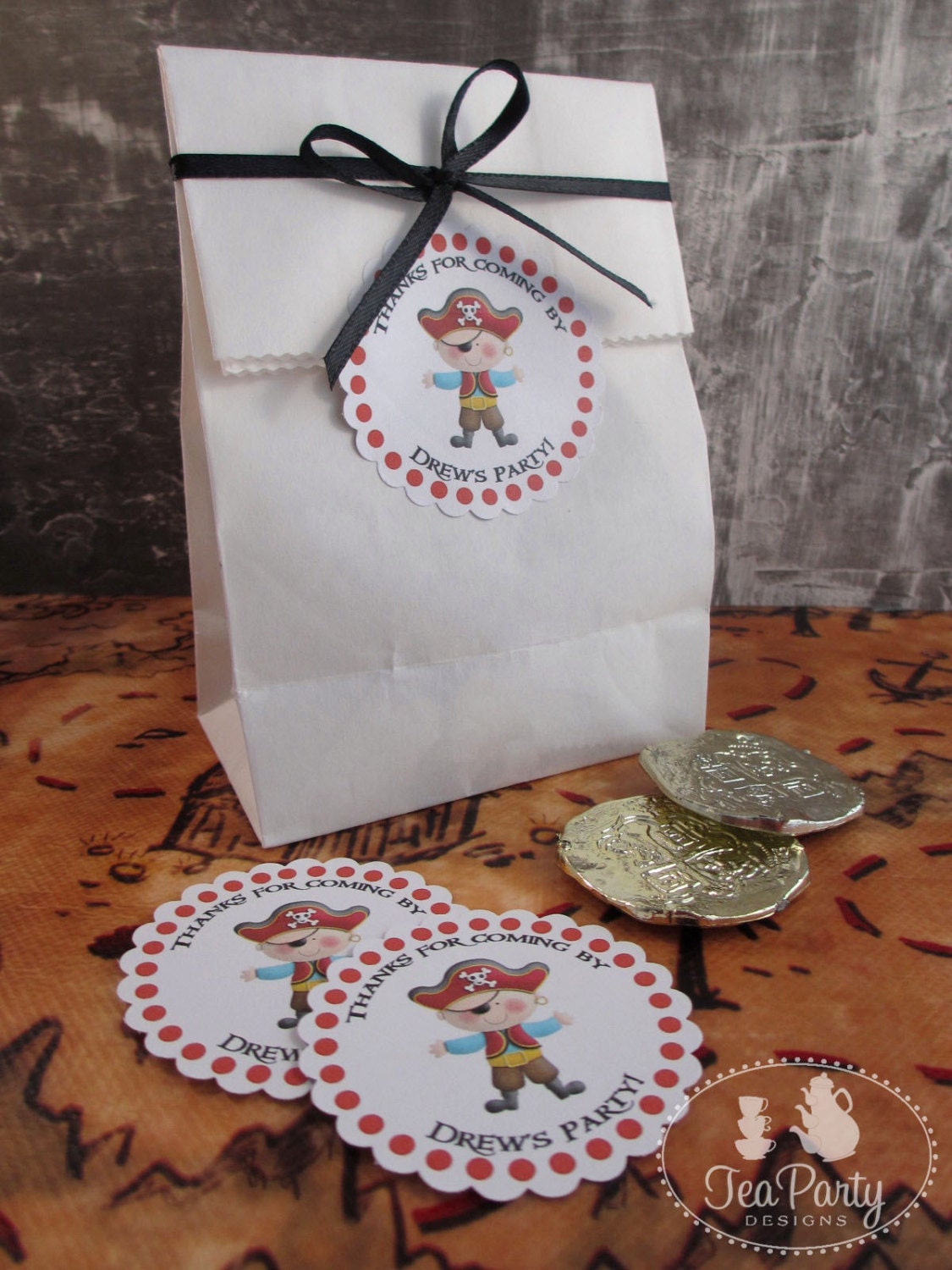 Ahoy Matey...Personalized Boy Pirate Party Favor Stickers Il_570xn