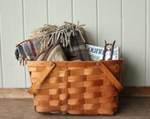Vintage Splint Gathering or Market Basket