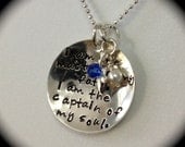 I am the master of my fate. I am the captain of my soul - Handstamped Necklace - Sterling Silver
