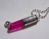Silver Heart Bullet with Pink Mystic Quartz