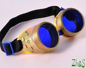 Steampunk Cyber Goggles Glasses Cosplay Anime Larp Rave
