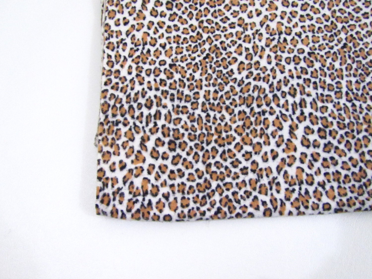 Vintage Fabric Mod Leopard Flannel Print