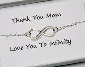 Mother infinity love bracelet,Grandma,Mother jewelry,Mother of groom,Custom birthstone,Thank you card,greeting