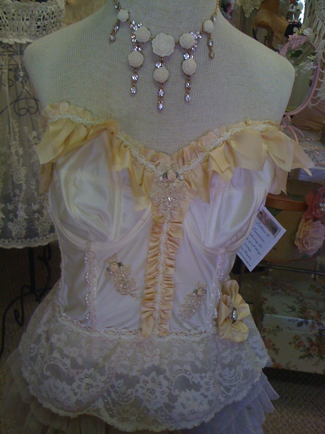 Renaissance corset with floral embellishment