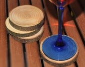handmade Ash wooden coasters . . . set of 4