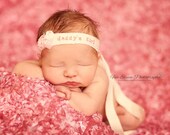 Daddy's Girl Handstamped Linen Tie Back Headband