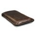 RETROMODERN aged leather iPhone 4 pocket - - DARK BROWN