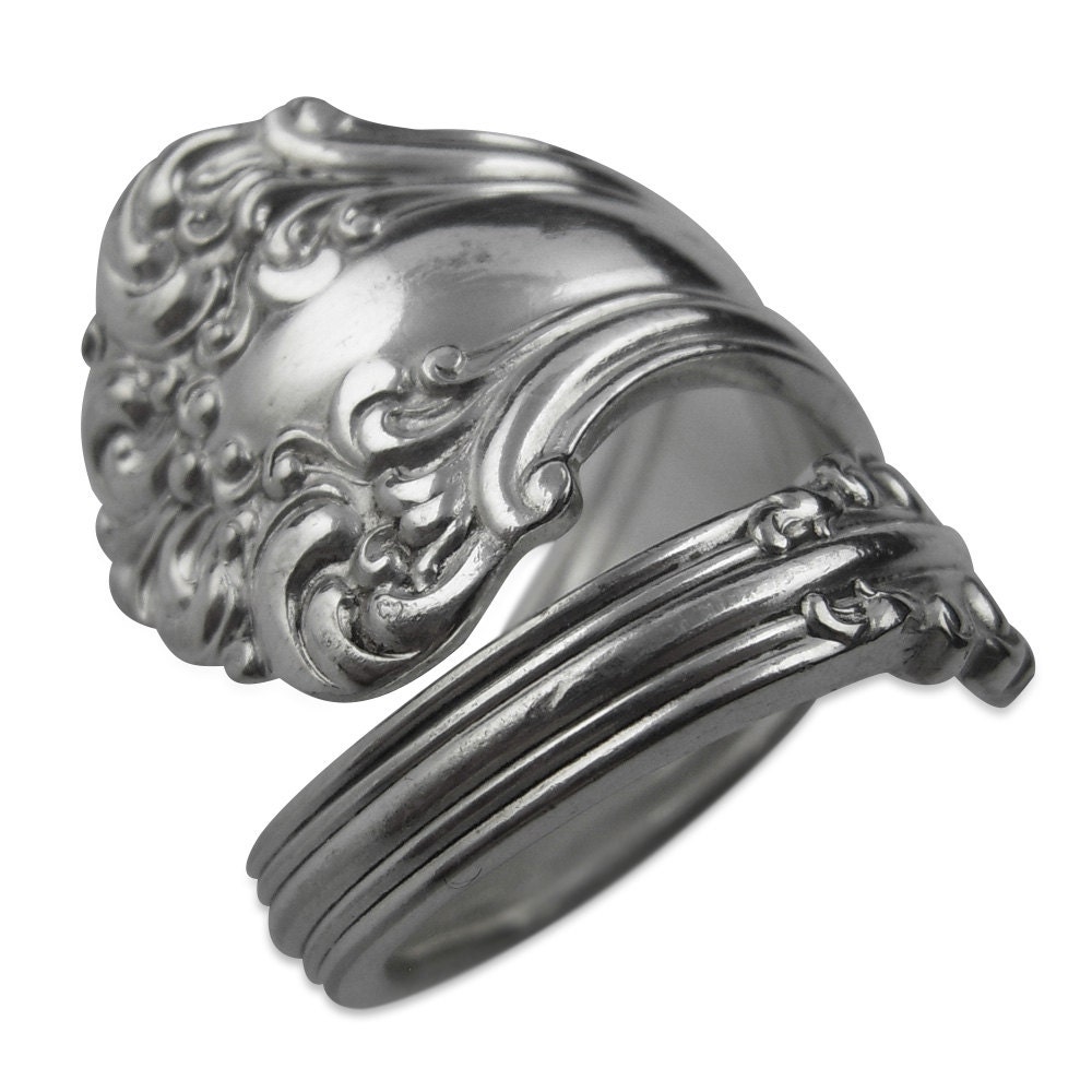 Antique Silver Spoon Ring - Avon - Recycled Eco-Friendly Silverware Jewelry