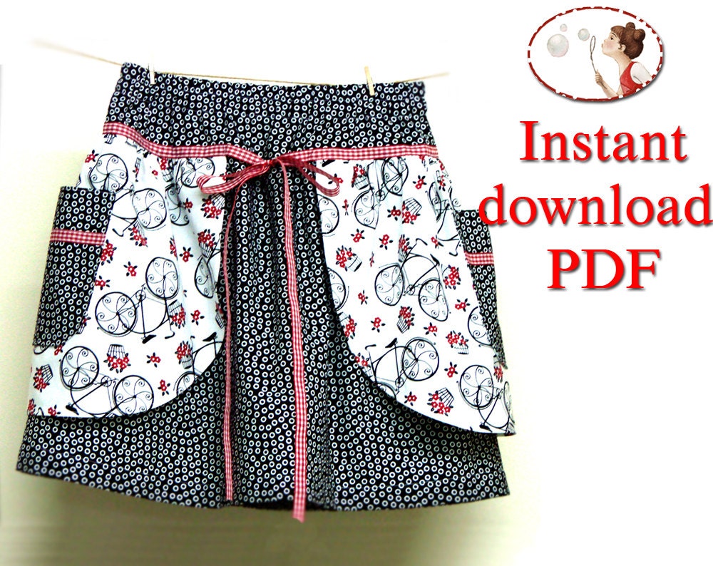 Instant download Sewing pattern skirt girls picture tutorial  pdf / Une Petite Parisienne /  sizes 9 Months to 6T